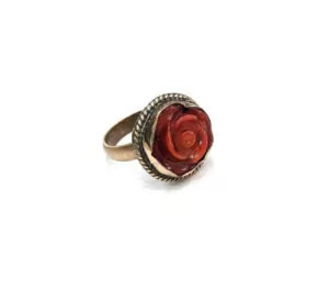Rose Kupferring in rot