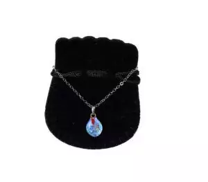 Millefiori Glasperle eingeschmolzen mit Kette