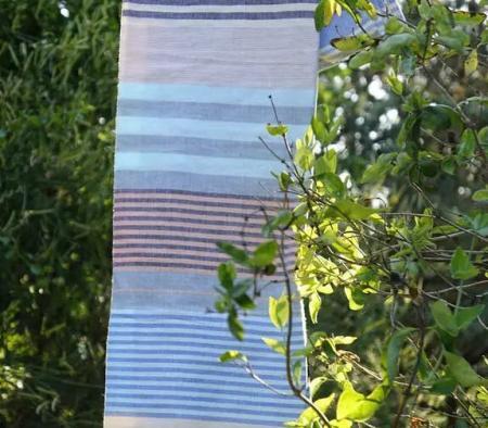 hamamtuch / badetuch aus bio baumwolle, bio fouta waves aus sud kollektion handtuch 100 x 200