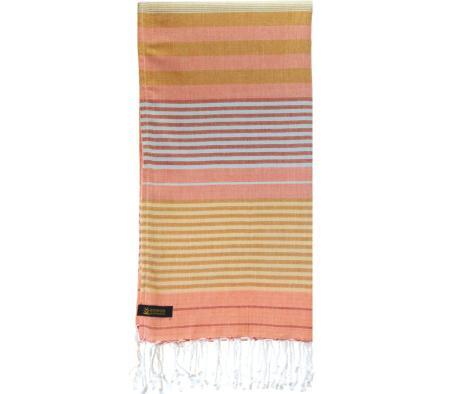 hamamtuch / saunatuch fouta aus bio baumwolle, sud collection, terra cotta 100 x 200