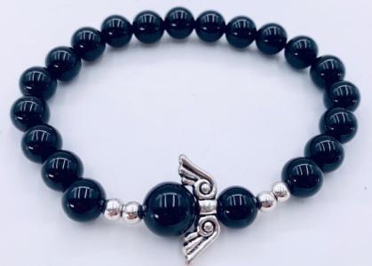 Onyx Edelstein Armband – Engel