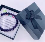 armband mit amethyst edelstein und engel